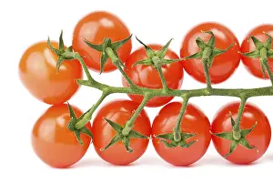 Agricultural Produce Drucke: Cherry tomatoes on the white