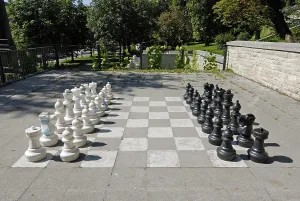 Leisure Activities Outdoors Drucke: Chess in the park