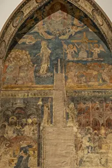 Medieval Religious Art Drucke: Childhood of the virgin and final judgment