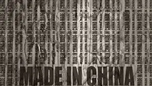 Deserted Castle Fortification Drucke: Made in China in bar code. Lines consist of same words