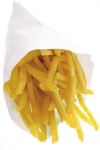 Fast Food Snacks Drucke: Chips in a paper bag
