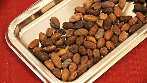 Baroque Architecture In Italy Drucke: Chocolate beans on silver tray