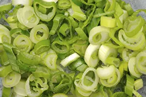 Fresh Green Vegetables Drucke: Chopped spring onions