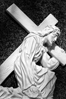 Crucifixion Art Drucke: Christ with cross