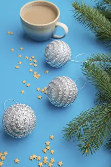 Winter Celebration Image Drucke: Christmas or New Year composition