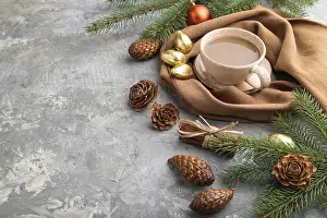 New Year Decoration Drucke: Christmas or New Year composition