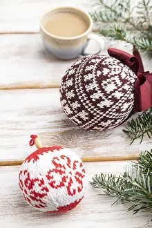 New Year Decoration Drucke: Christmas or New Year composition