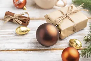 New Year Decoration Drucke: Christmas or New Year composition