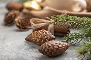 Christmas Composition Drucke: Christmas or New Year composition