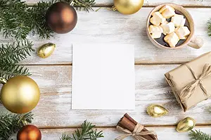 Christmas Frame Composition Drucke: Christmas or New Year frame composition