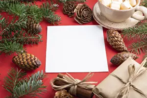 Christmas Frame Composition Drucke: Christmas or New Year frame composition