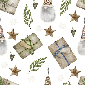 Christmas Seamless Pattern Drucke: Christmas seamless pattern. lights
