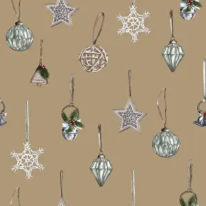 Christmas Seamless Pattern Drucke: Christmas seamless pattern. lights
