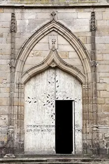 Türen Drucke: Kirchenportal in Dinan
