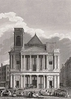 Religious Architecture In Europe Drucke: The Church of St Eustache, Paris
