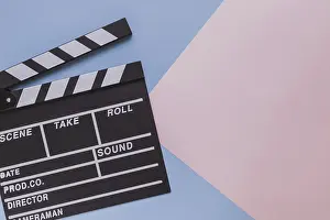 Hollywood Studio Shot Drucke: Cinema clapperboard