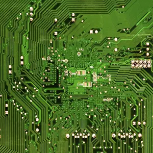 Printed Wiring Board PWB Drucke: Circuit board background of computer motherboard and electronics