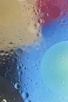 Colorful Backdrop Drucke: Circular bubbles colorful textured backdrop