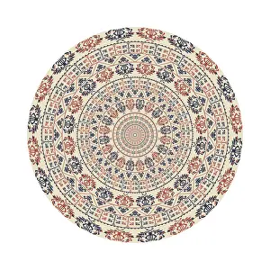 Vintage Floral Decoration Drucke: Circular pattern in traditional Palestinian style
