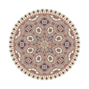 Handicraft Decorative Item Drucke: Circular pattern in traditional Palestinian style