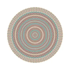 Islamic Geometric Pattern Drucke: Circular pattern in traditional Palestinian style