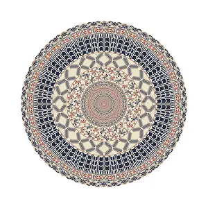 Palestinian Pattern Drucke: Circular pattern in traditional Palestinian style