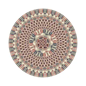 Islamic Ornamentation Drucke: Circular pattern in traditional Palestinian style