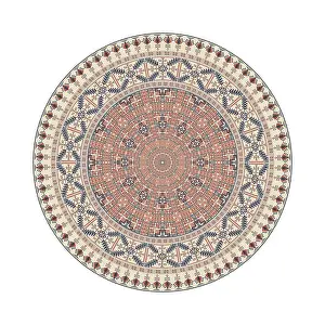 Islamic Geometric Pattern Drucke: Circular pattern in traditional Palestinian style