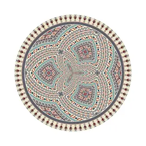 Palestinian Pattern Drucke: Circular pattern in traditional Palestinian style