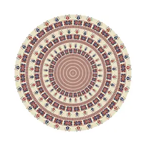 Islamic Geometric Design Drucke: Circular pattern in traditional Palestinian style