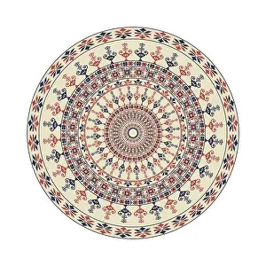 Islamic Geometric Art Drucke: Circular pattern in traditional Palestinian style