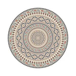 Islamic Culture Decoration Drucke: Circular pattern in traditional Palestinian style