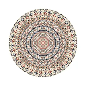 Islamic Geometric Design Drucke: Circular pattern in traditional Palestinian style