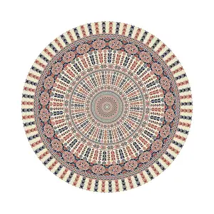 Palestinian Pattern Drucke: Circular pattern in traditional Palestinian style