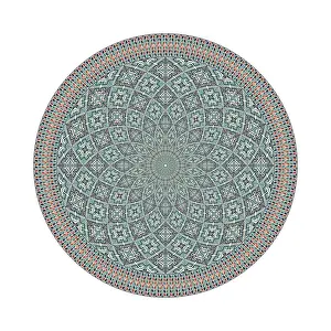 Vintage Floral Decoration Drucke: Circular pattern in traditional Palestinian style