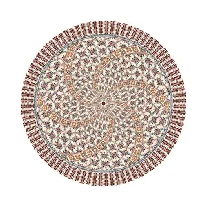 Palestinian Pattern Drucke: Circular pattern in traditional Palestinian style