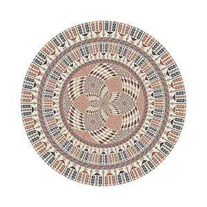 Traditional Palestinian Pattern Drucke: Circular pattern in traditional Palestinian style