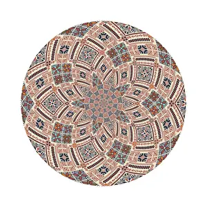 Islamic Ornamentation Drucke: Circular pattern in traditional Palestinian style