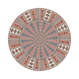 Islamic Ornamentation Drucke: Circular pattern in traditional Palestinian style
