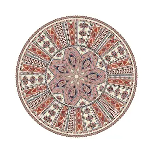 Palestinian Pattern Drucke: Circular pattern in traditional Palestinian style