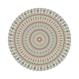 Vintage Palestinian Style Image Drucke: Circular pattern in traditional Palestinian style