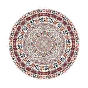 Vintage Floral Decoration Drucke: Circular pattern in traditional Palestinian style