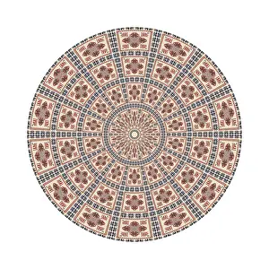 Palestinian Pattern Drucke: Circular pattern in traditional Palestinian style