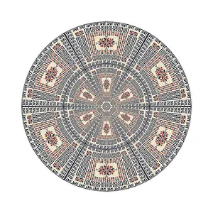 Islamic Ornamentation Drucke: Circular pattern in traditional Palestinian style