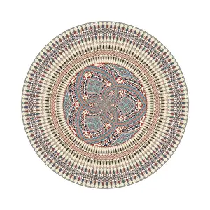 Palestinian Pattern Drucke: Circular pattern in traditional Palestinian style