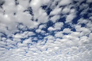 Overcast Weather Drucke: Cirrocumulus clouds in the sky
