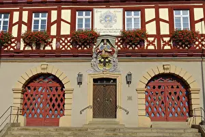 Germany Historic Buildings Drucke: City Hall in framework construction
