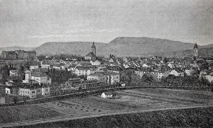 Thuringia Europe Drucke: The city of Jena in Thuringia, Germany