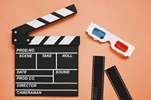 Movie Director Drucke: Clapperboard 3d glasses