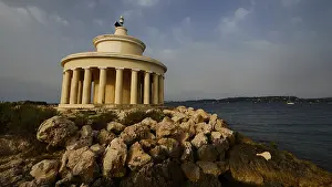 Abandoned Lighthouse In Greece Drucke: Classicist lighthouse, lantern of Saint Theodosius